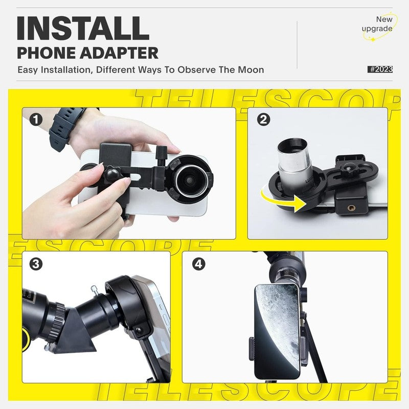 70mm Portable Telescope with Tripod & Phone Adapter for Kids & Adults5