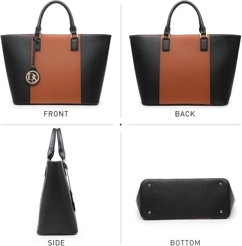 Large Satchel Purse Handbag for Women Shoulder Work Tote Bag with Wallet2