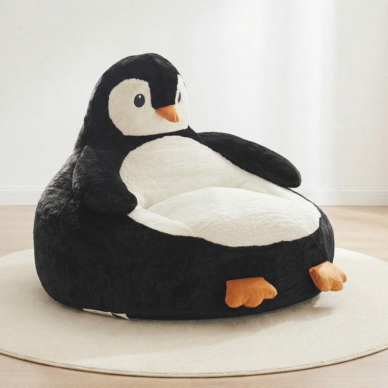 34Inch Penguin Shaped Mini Sofa Chair, Cute Cartoon Sofa with Washable Cover, Be6