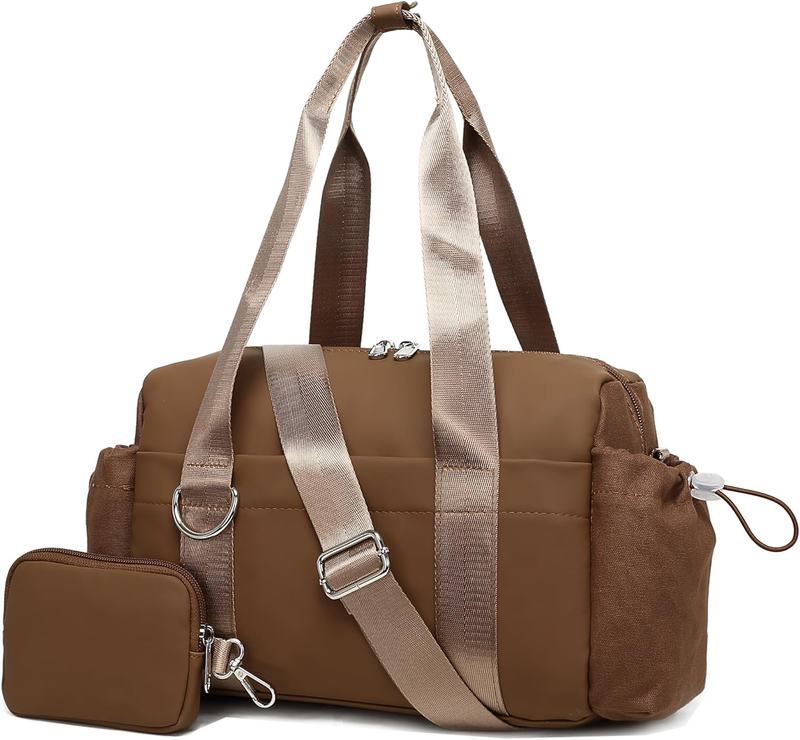 Everyday Mini Gym Bag Women 2.0 Tote Waterproof Travel Duffle Brown Coin Wallet10