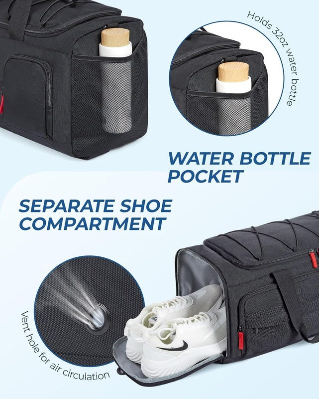 35L Gym Duffel Bag Backpack w/ Shoe Laptop Compartment Carry On Travel6