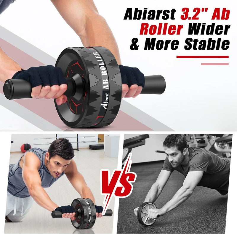 Ab Roller Wheel Core & Ab Workout Exercise Equipment w/ Knee Pad Gym Fitness1