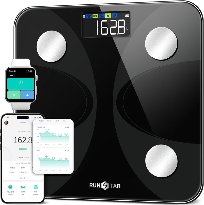 Smart Body Weight & Fat Scale with App Sync, Large Display, FSA&HSA Eligible0