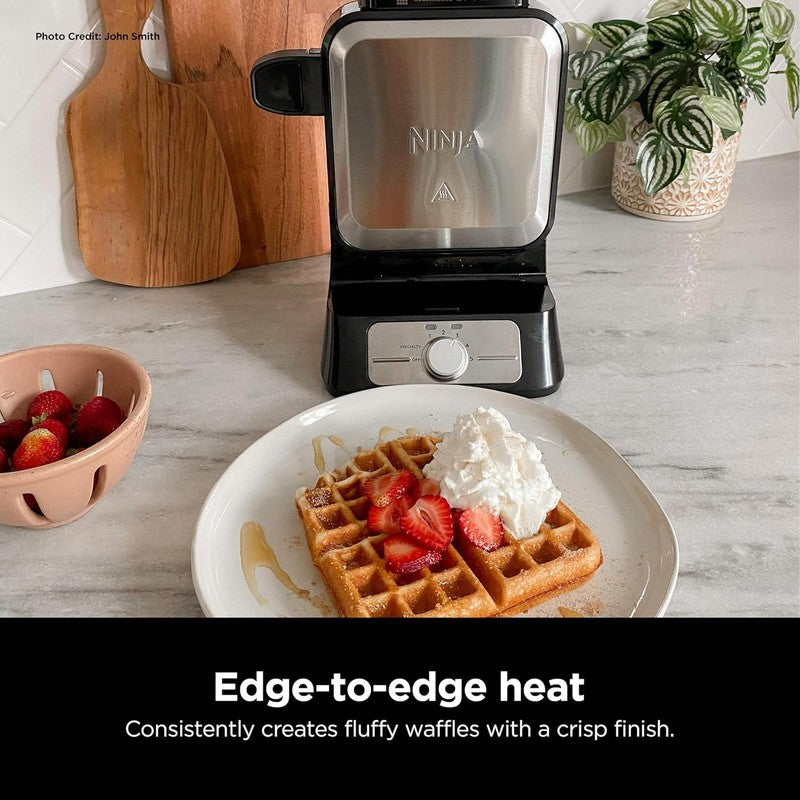 Belgian Waffle Maker Pro | Vertical Design | 5 Shade Settings with Precision Pou4