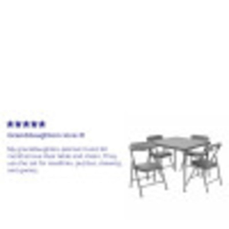 Mindy Kids 5-Piece Folding Square Activity Table and Chairs Set, Gray9