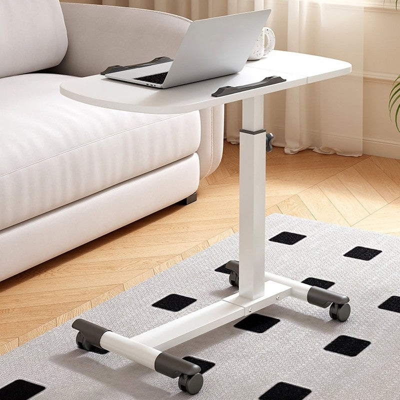 Home Medical Overbed Table, Hospital Bedside Table with Tilting Desktop and Whee1