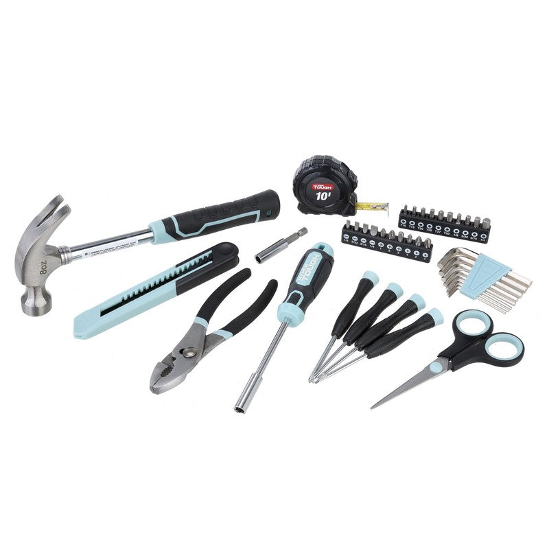 40 Piece Seafoam Household Tool Kit for Basic Repairs and DIY Projects5