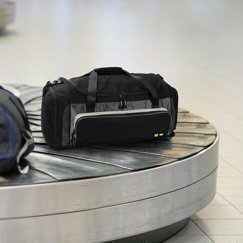 60L Large Gym Duffle Bag w/ Shoe Compartment Lightweight Sports Travel Black7