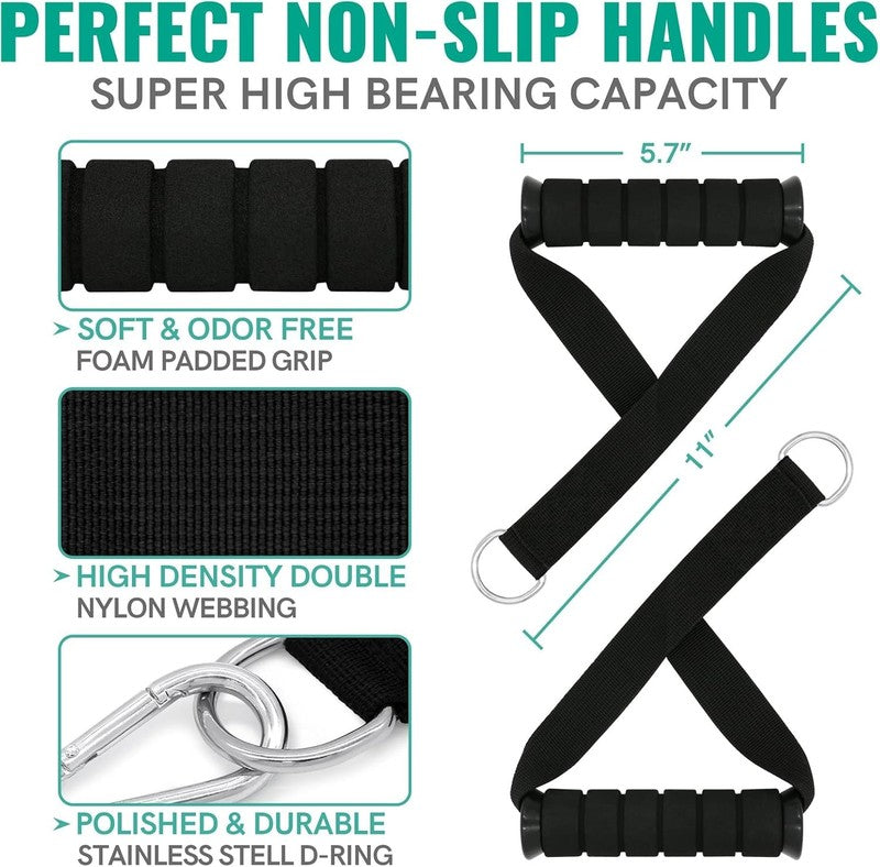 Resistance Bands w/ Handles Door Anchor Stretch Bands Home Gym Workout3