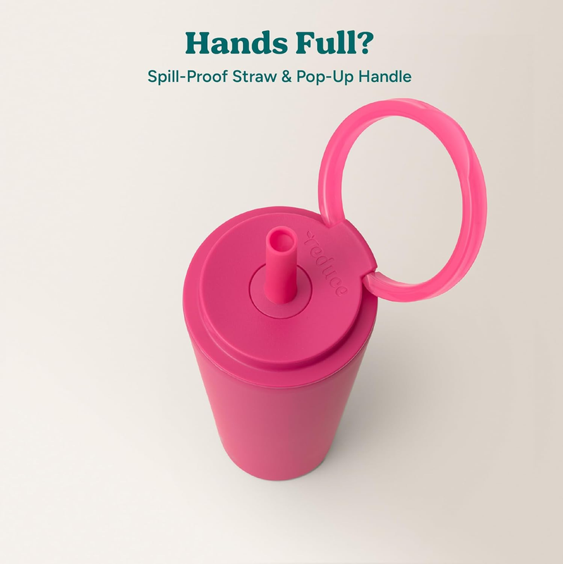 32oz Stainless Steel Insulated Tumbler Spill ProofFlip Lid Cold 32H Dragon Fruit4