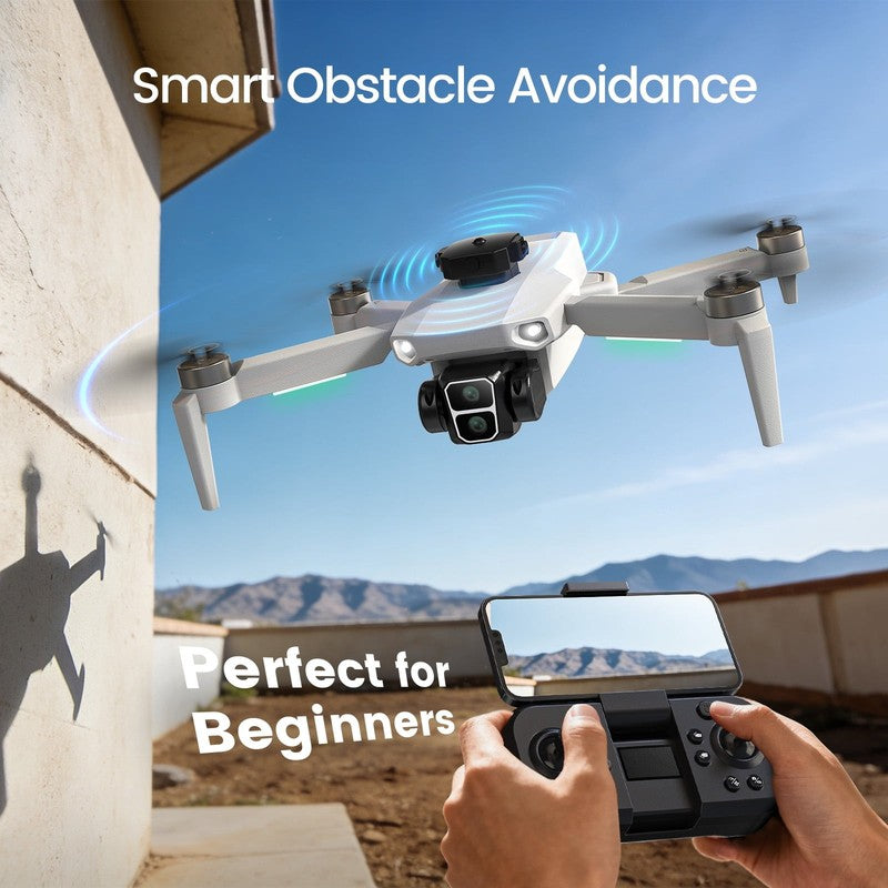 L106 GPS 4K UHD Foldable Drone Brushless RC Quadcopter 2 Batteries White4