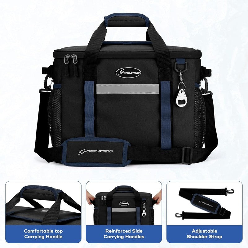 Collapsible Soft Cooler Bag 35 Cans Leakproof Beach Camping Cooler5