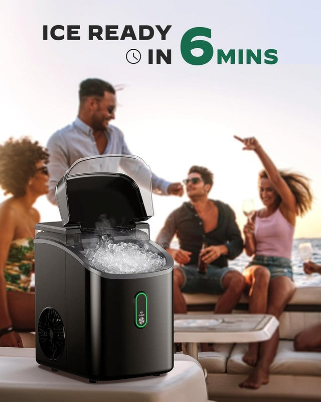 Countertop Nugget Ice Maker, Soft Chewable Ice, Self-Cleaning, 33Lbs/24H3