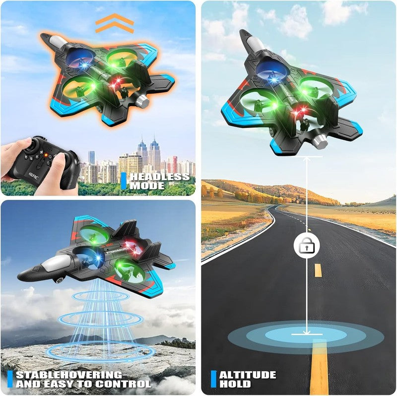 V32 RC Foam Airplane Jet for Kids Adults, 360° Flip, Lights, Stunt Toy Gift6