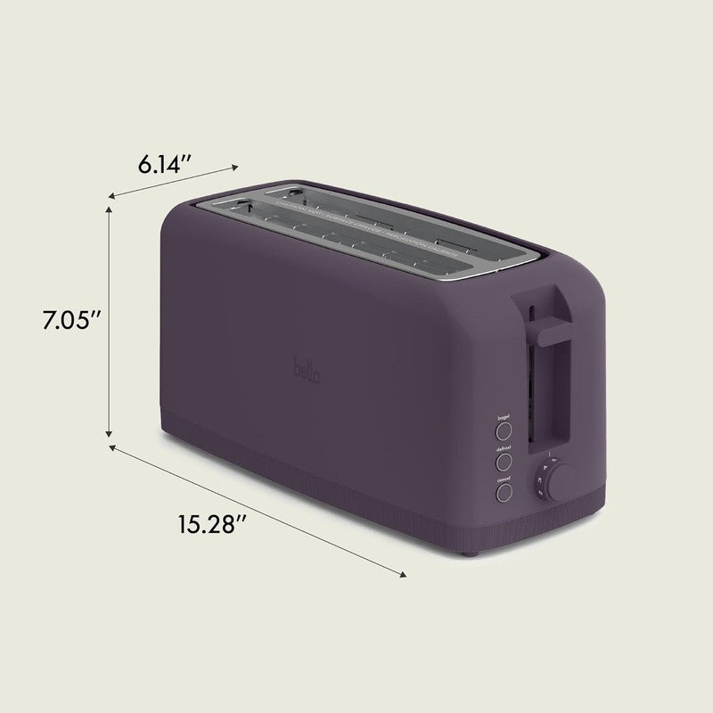 4 Slice Slim Toaster Long Slot 900W 6 Shade Anti Jam Plum Sourdough7