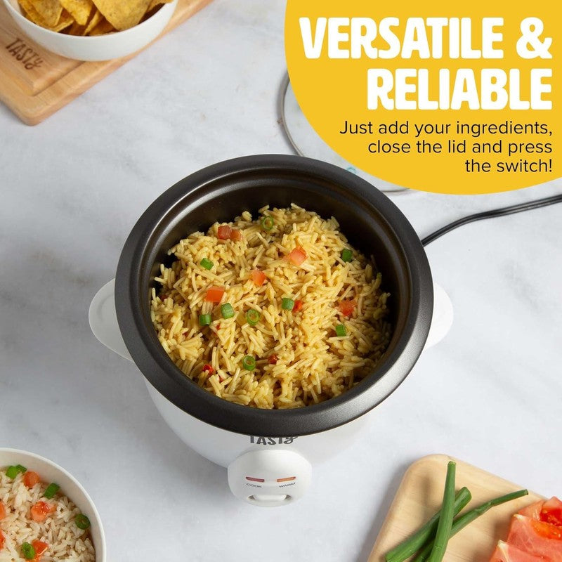 Mini Rice Cooker 1.5Qt White, Removable Nonstick Bowl, Auto Keep Warm3