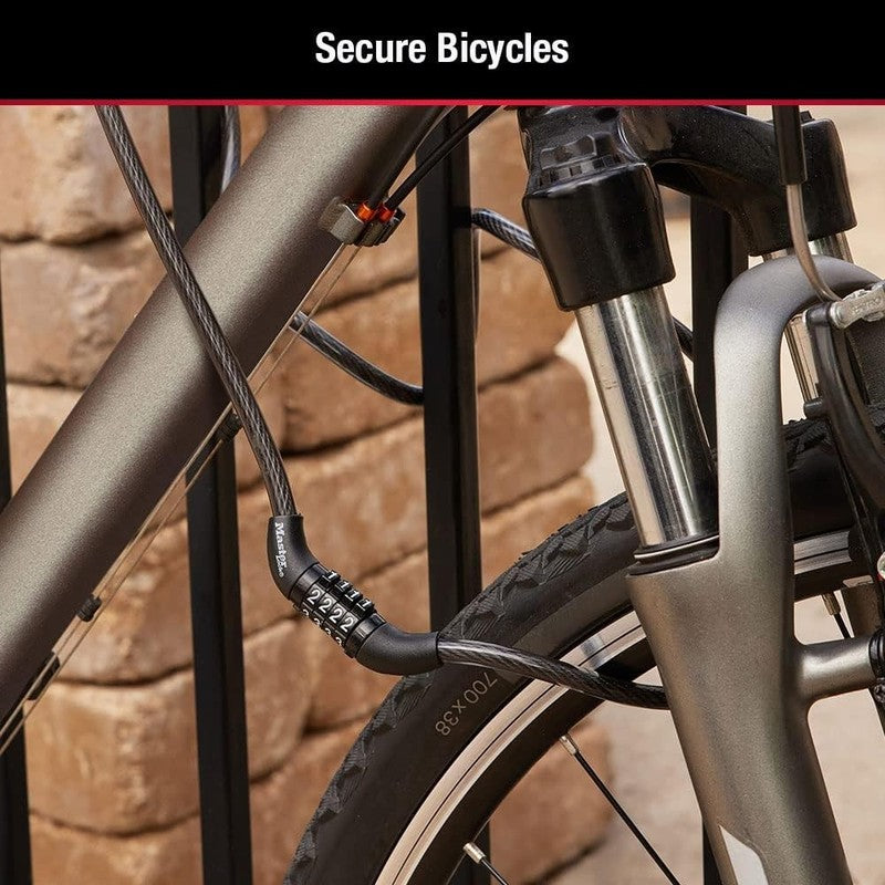 Bike Lock Cable with Combination Black, 8143D5