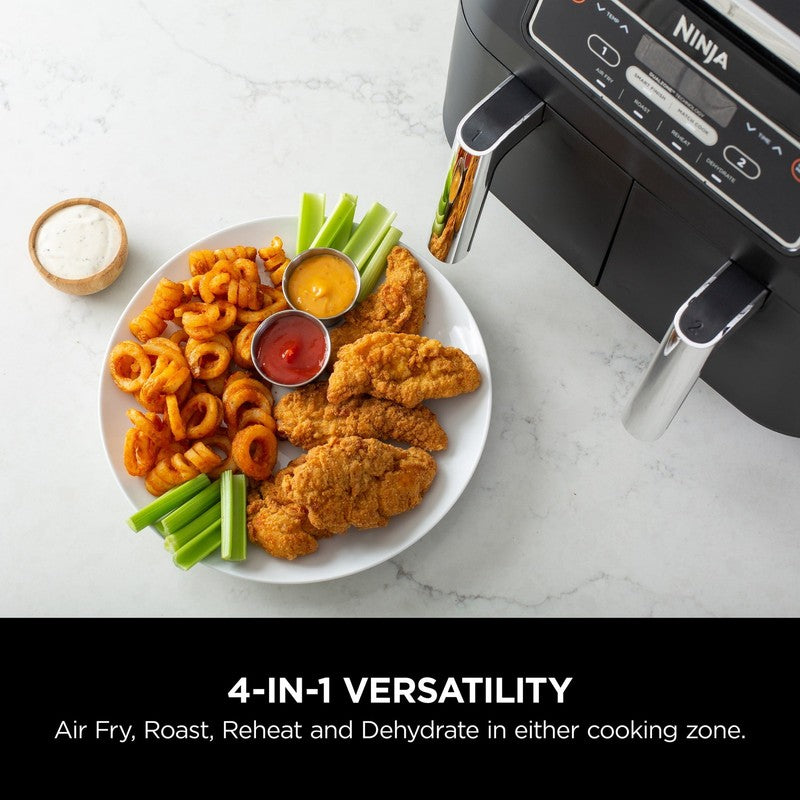Foodi 4 in 1 Air Fryer 8Qt Dual Basket DualZone Smart Finish Black2