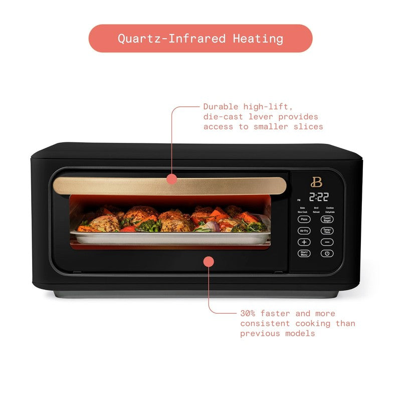 Drew Barrymore Infrared Air Fryer Toaster Oven 9-Slice 1800W Black Sesame4