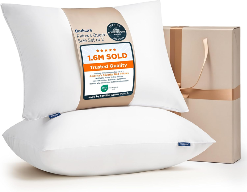 Pillows Queen Size Set of 2, Soft Fluffy Supportive for Sleeping10