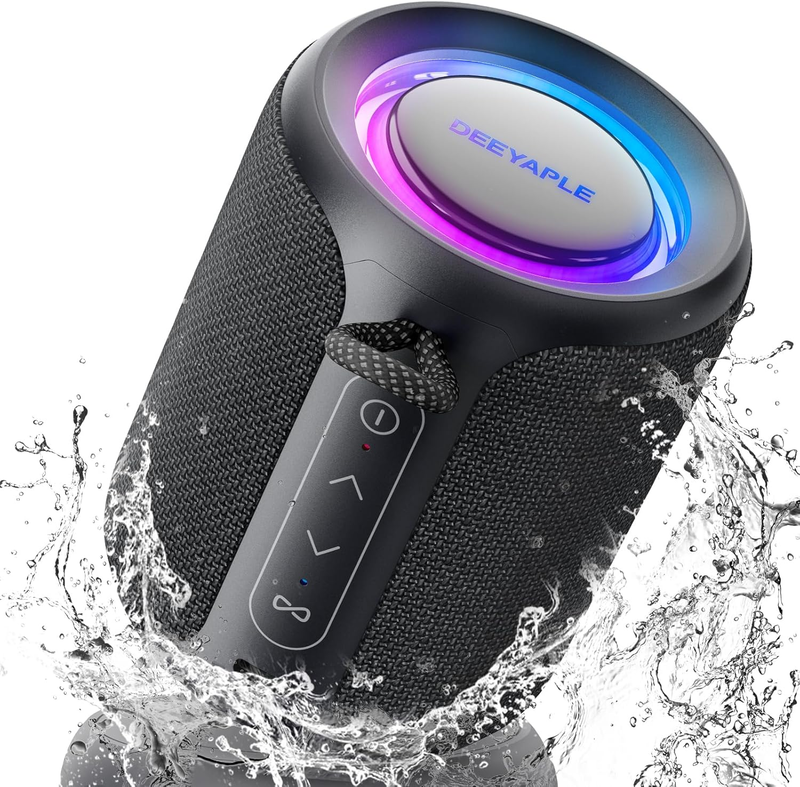 15W Bluetooth Speaker, IP67 Waterproof, Loud Stereo, 2500mAh, TWS, Black8
