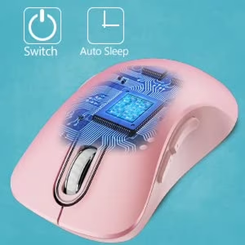 Pink Wireless Ergonomic Mouse 1400 DPI 5 Button USB Nano for PC Laptop Mac3