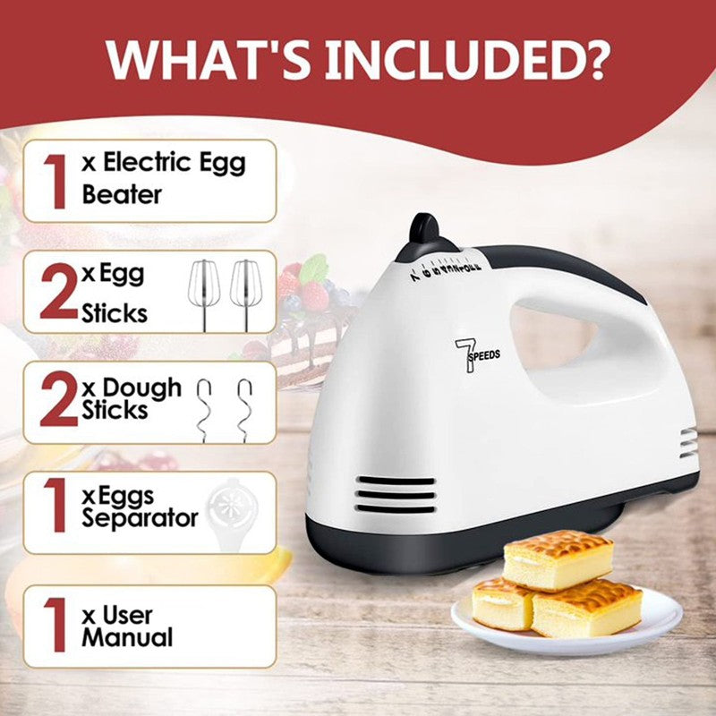 Electric Hand Mixer, 7-Speeds Lightweight Hand-Hand Blender Mixer, Portable Powe5