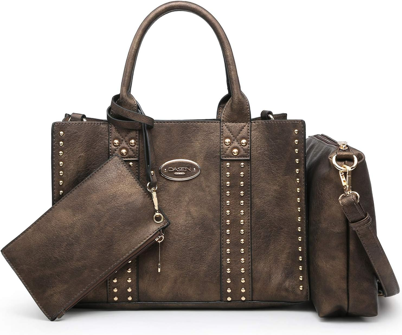 3Pc Women’s Handbag Set Tote Satchel Shoulder Top Handle Purse Wallet7