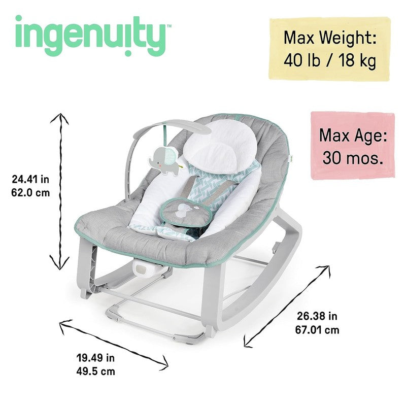 Keep Cozy 3 In 1 Grow with Me Vibrating Baby Bouncer, Seat & Infant to Toddler R7