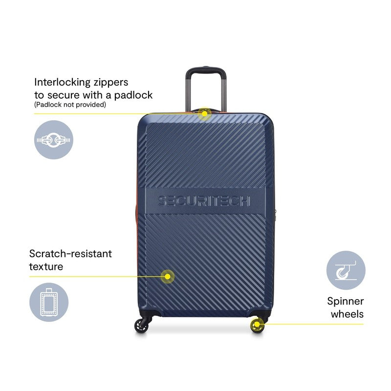 by Delsey, Patrol 31" Large Checked Hard Side Spinner Luggage with Divider Pocke8