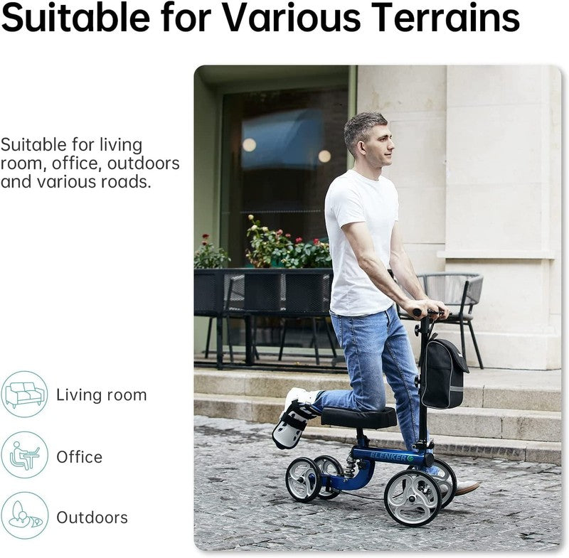 Knee Scooter Steerable Deluxe Medical Walker Crutch Alternative Blue6