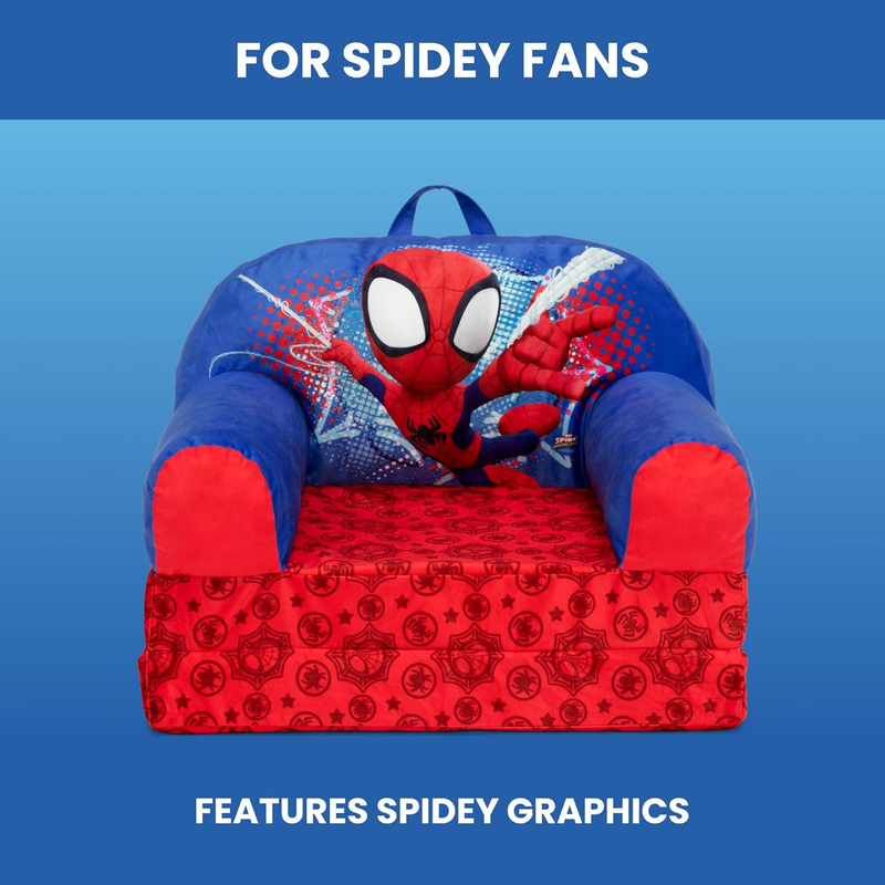   Spidey and His Amazing Friends Cozee Buddy Flip Out Kids Chair, Red4