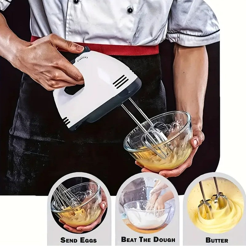 Electric Hand Mixer,7-Speed Adjustable Egg and Flour Automatic Mixing for Cookin3