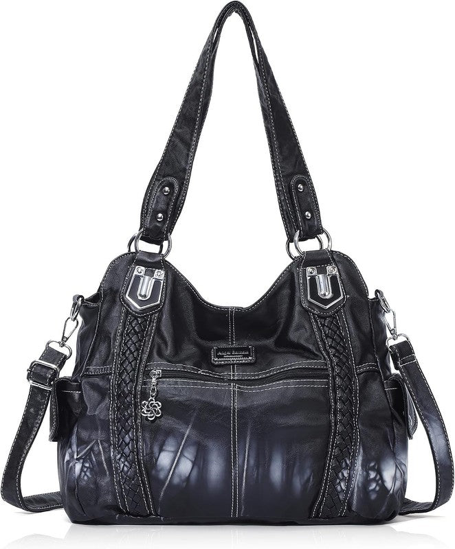 Women's Soft PU Leather Shoulder Bag Crossbody Purse Handbag1
