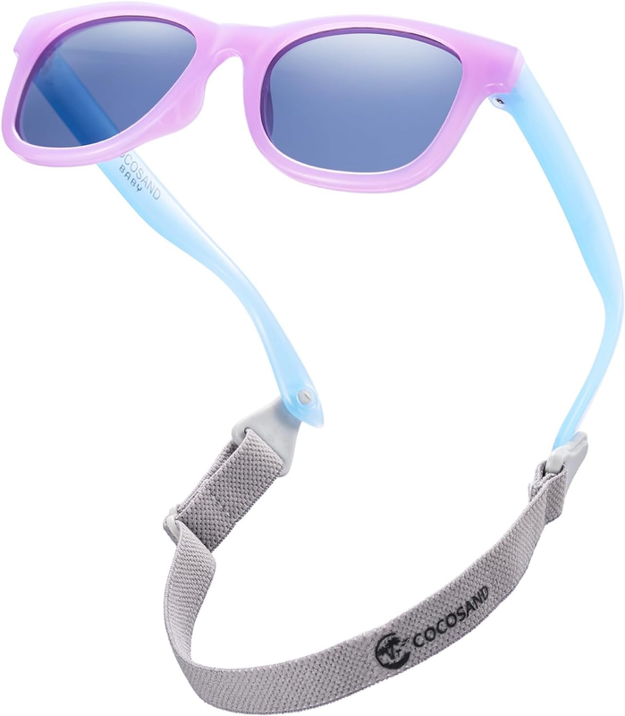Polarized Baby Sunglasses UV400 Flexible Strap 0 24 Months Toddler0