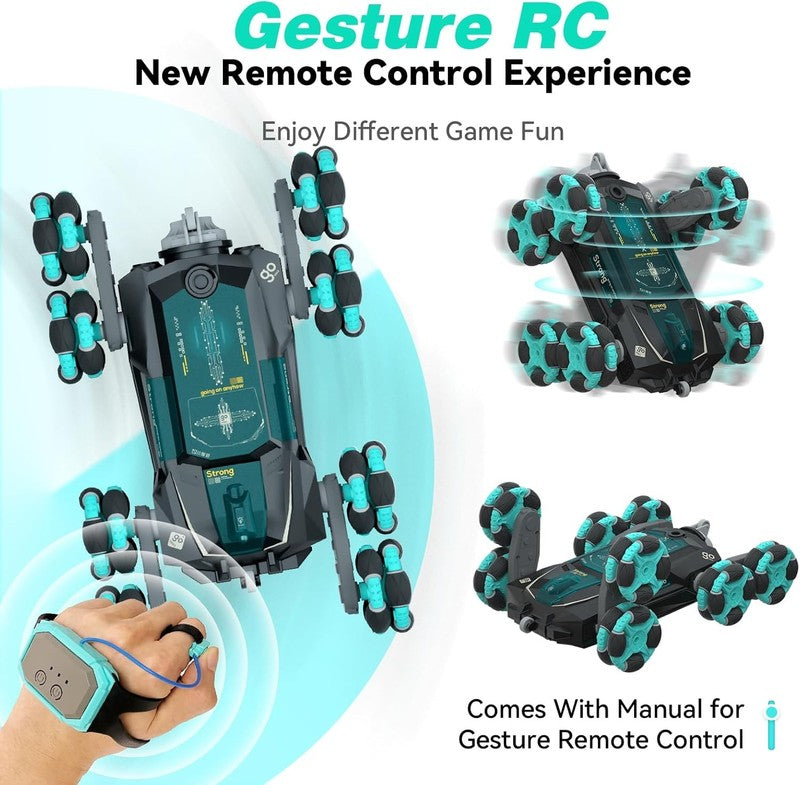 8WD Hand Controlled RC Stunt Car, Gesture Sensing Remote Control Crawler Car for4