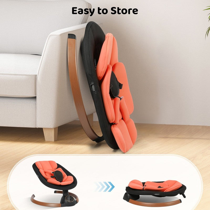 Baby Swing for Infants Bluetooth Control 5 Point 5 Speeds 10 Lullabies Black7