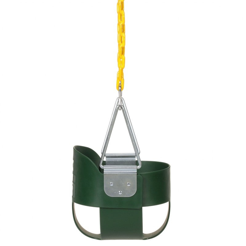 Heavy Duty High Back Toddler Swing, Infant Bucket Seat w/ Coated Chains, Green5