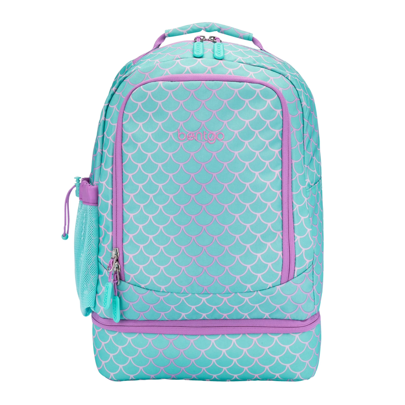 Kids Prints 2 In 1 Backpack & Insulated Lunch Bag   Teal Mermaid9