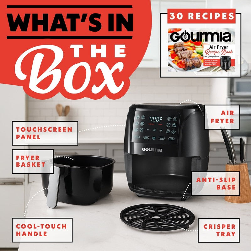 4-Qt Digital Air Fryer,Touchscreen, Compact, Dishwasher Safe, Black5