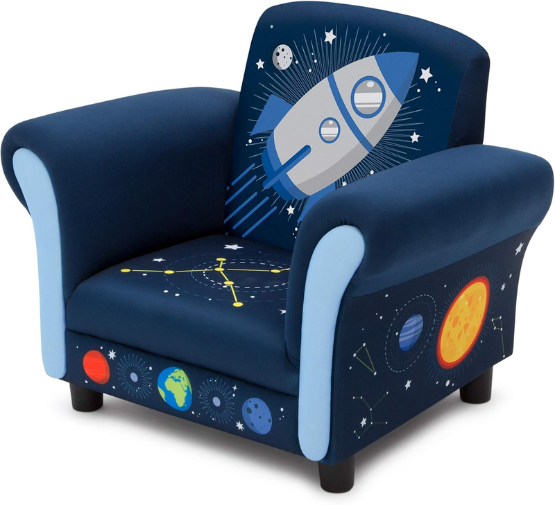 Space Adventures Kids Upholstered Chair, Blue4