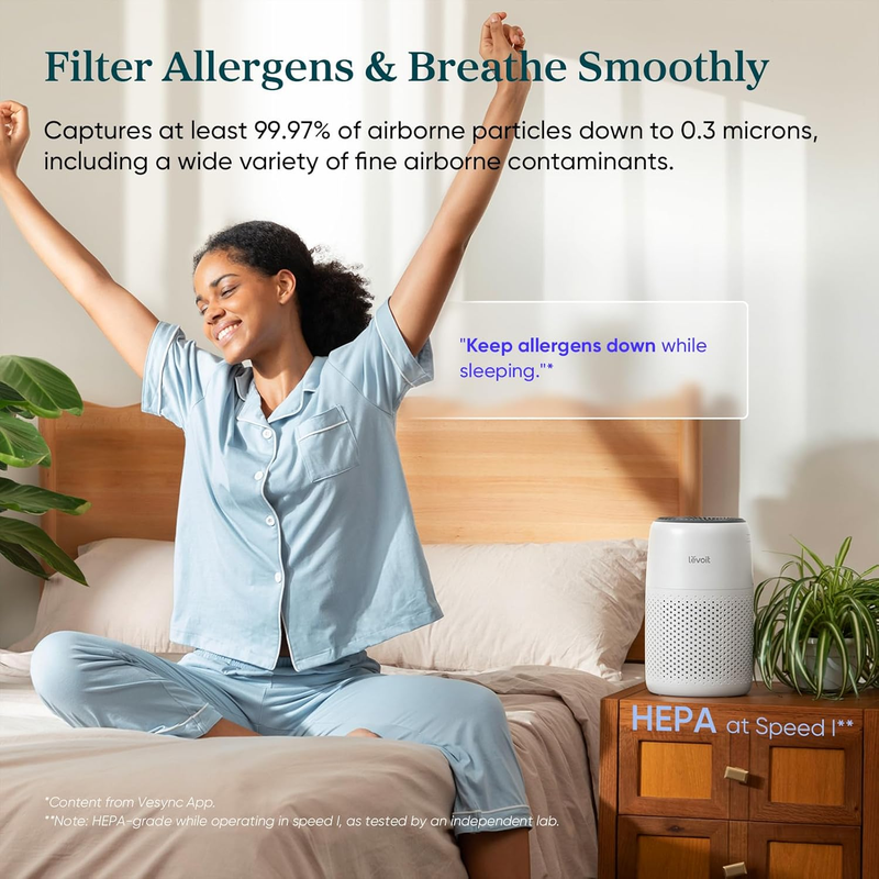 Air Purifier 3 in 1 Filter w/ Fragrance Sponge Smoke Allergies Pet Dander White1