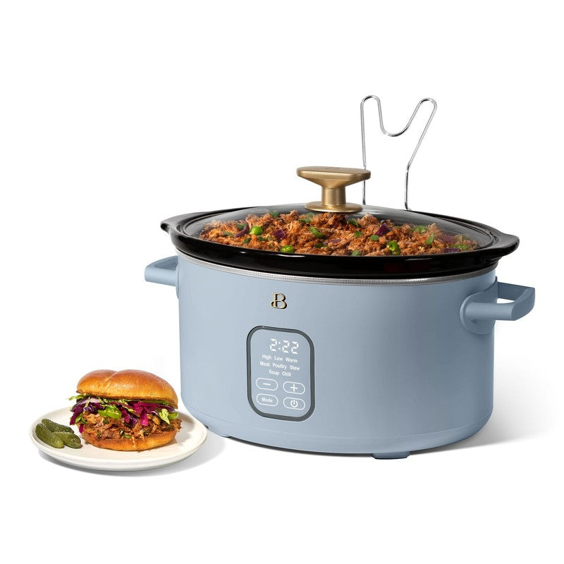 6 Qt Programmable Slow Cooker, Cornflower Blue by Drew Barrymore7