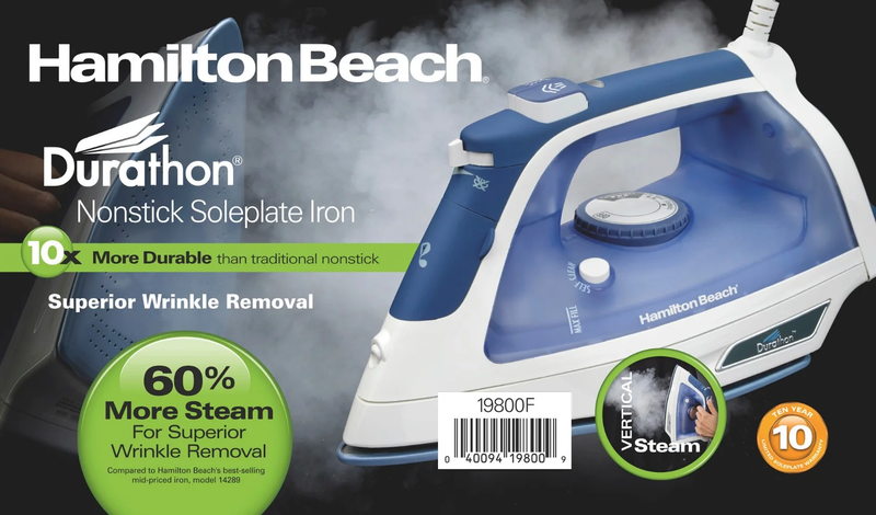 Durathon Clothing Iron, Steam Iron for Clothes with Durathon Nonstick Soleplate,8