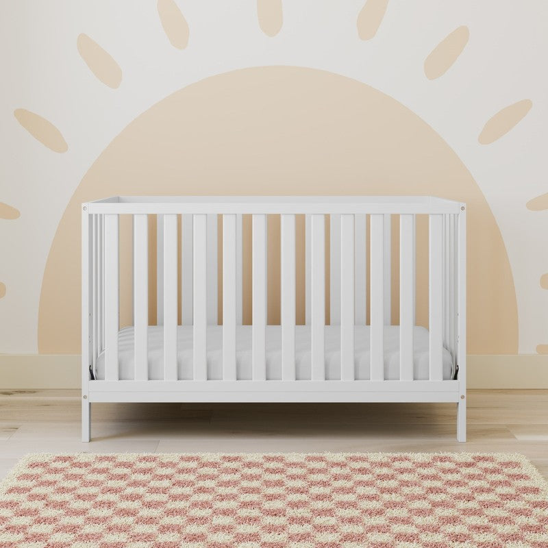 Sunset 5-In-1 Convertible Baby Crib, White0