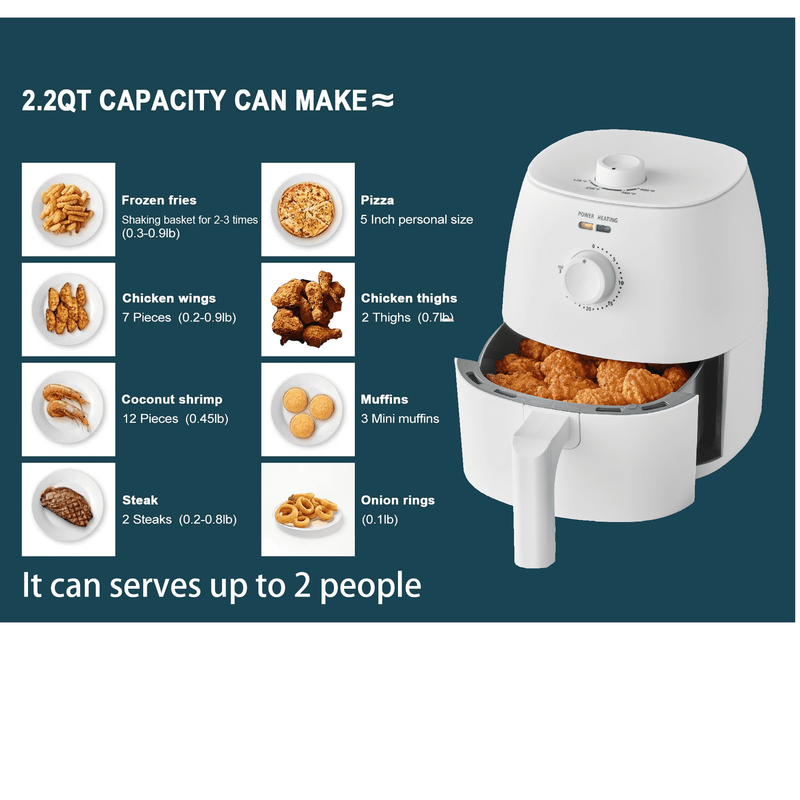 2.2 Qt Air Fryer, Arctic White - Automatic Shutoff5
