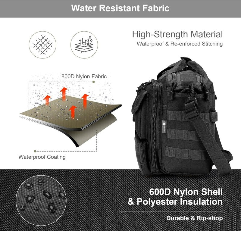 Tactical Messenger Bag 14 15.6 17.3 Inch Laptop Briefcase Flight Work Bag Men5