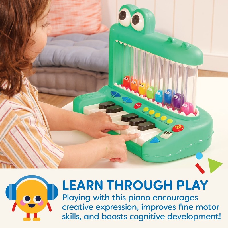 Croco Pop Piano Toy Keyboard with Songs Sounds and Lights Baby Toddler Toy2