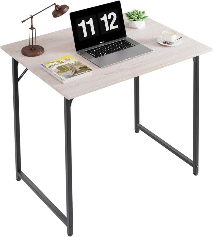 32" Computer Desk Office Desk w/ Metal Frame Modern Style Home Office Nature4