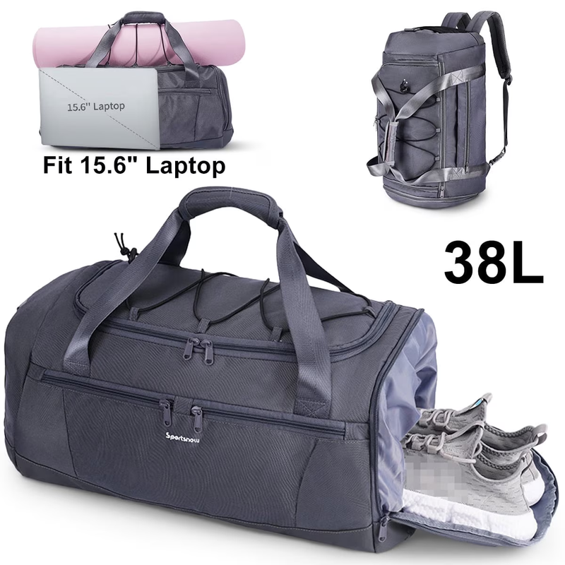 Gym Bag for Men Large Capacity Duffel Bags with Shoe Compartment Tote with Troll0